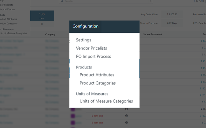 Purchase Order Configuration